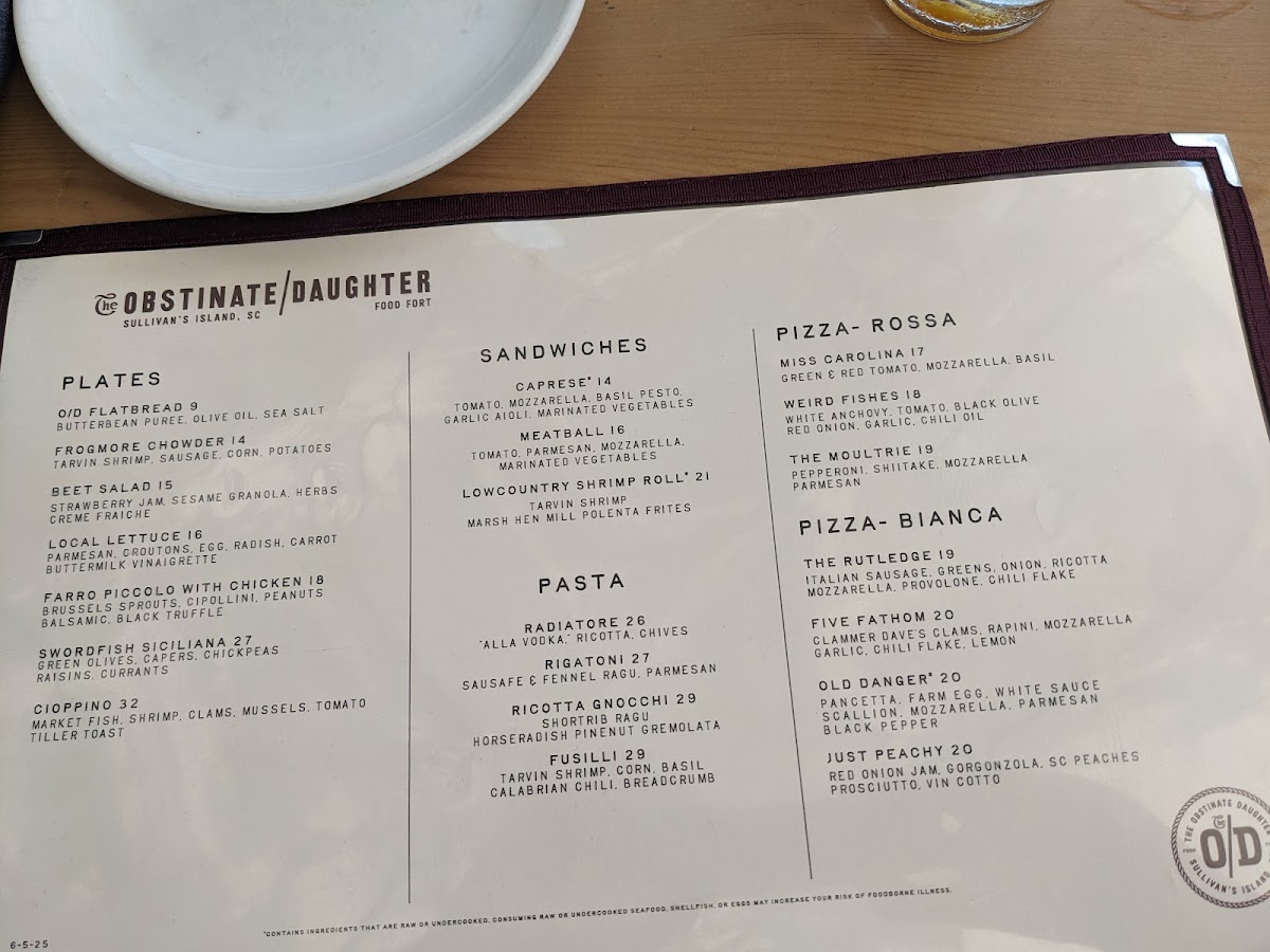 The Obstinate Daughter Menu - Image 4